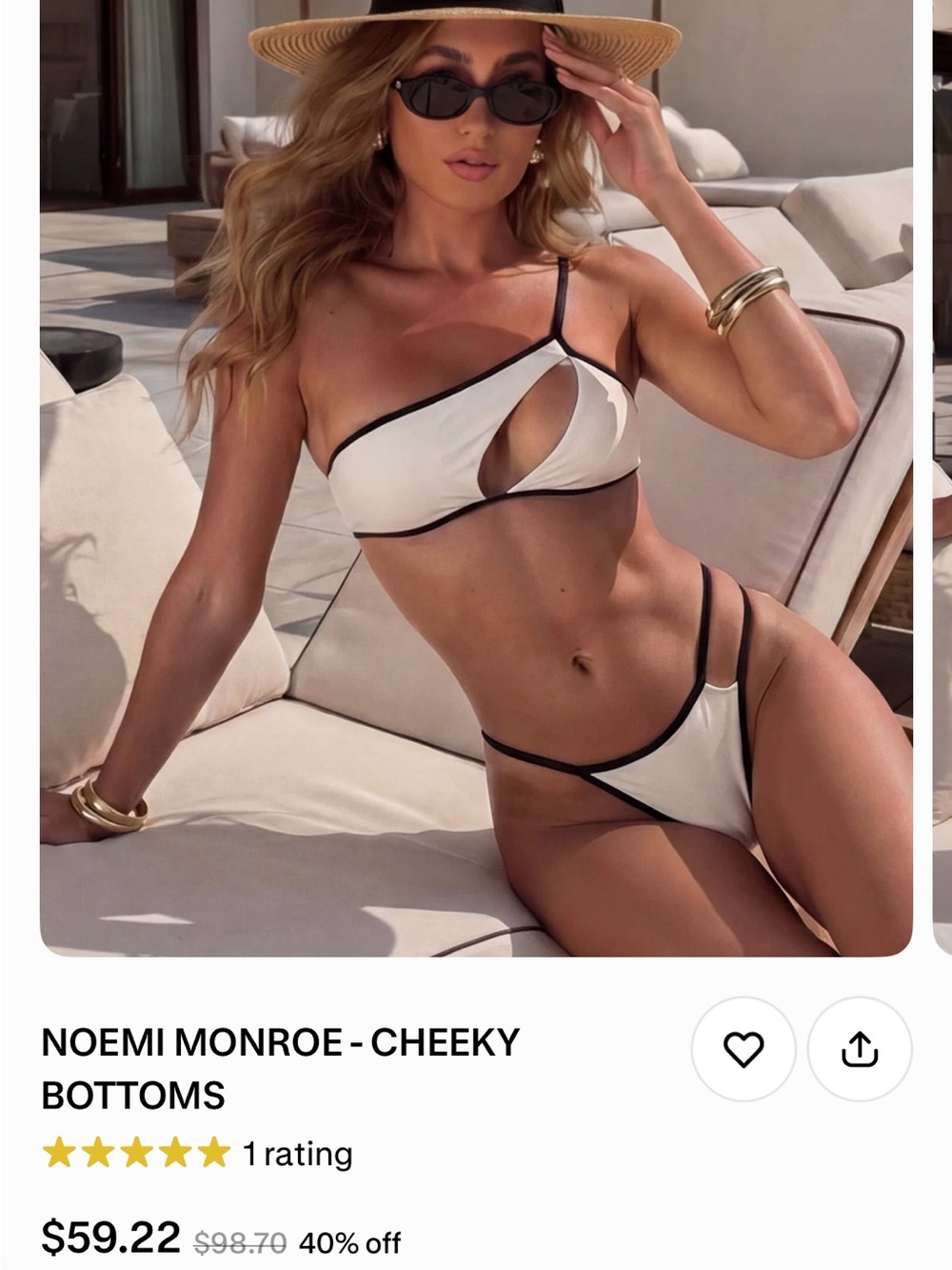 Cheeky Bikini Set - Top size Small/ Bottom Medium